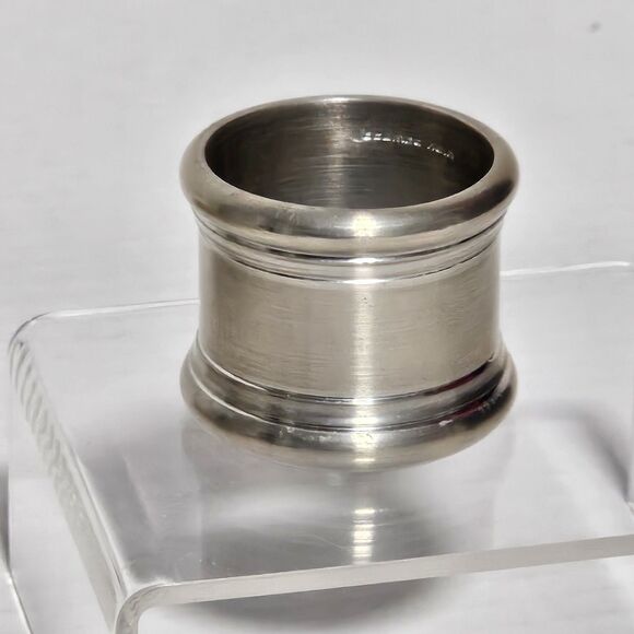 4 Vtg Kirk Stieff Pewter Napkin Rings Original Box Holiday Formal Christmas - Picture 4 of 7